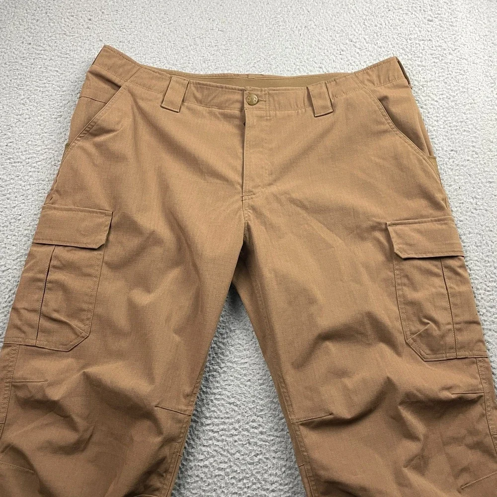 Under Armour Pants Mens 42x34 Brown Cargo Tactical Ripstop Utility Pockets Storm